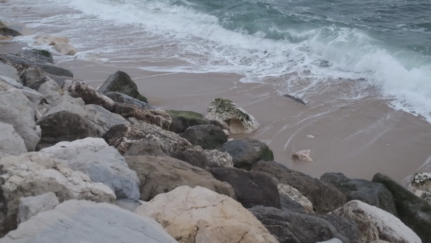 Waves crashing on the shore - Figueira da Foz