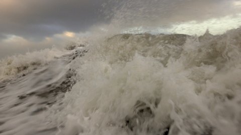 Waves on rough sea  Domburg, Zeeland, Netherlands