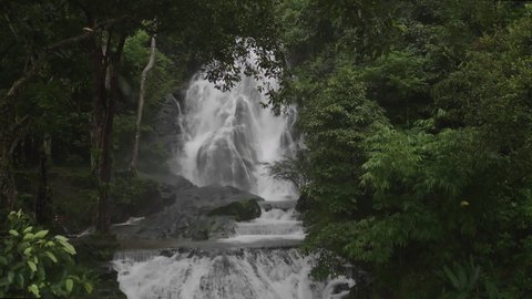 Punyaban is a beautiful waterfall in the Lamnamkraburi national park, Ranong Thailand