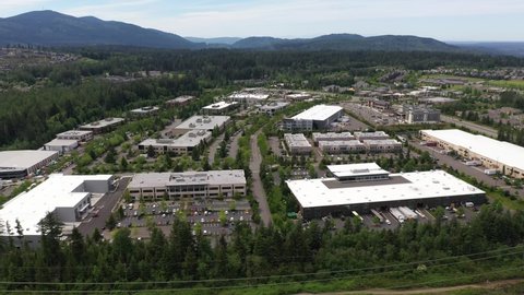 Snoqualmie Ridge commercial and shopping area, in King County Washington, near Seattle