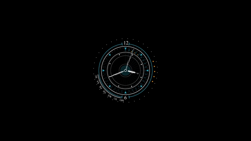User interface elements..Hud elements...Clock animation..overlay elements...Circular Clock