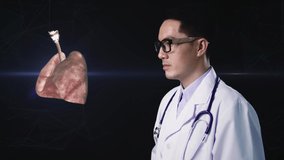 Doctor Touching Digital X-Ray Human Lung Holographic Scan Projection 3D Rendering
 - Powered by Shutterstock - Get 15% off with code: PIKWIZARD15