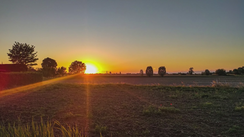 Landscape of Summer sunset in the countryside