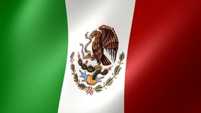 World Flags: Mexico Looped animation of the Mexican flag waving in the wind. Ideal as a backdrop to presentation videos or promos
