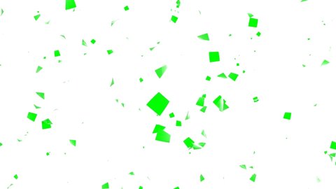 Confetti Green Particle Size Medium white Background 3d render