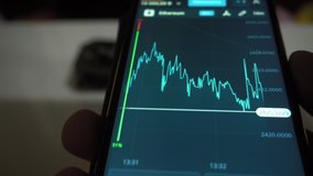 Investor checking Bitcoin, Ethereum and other altcoin cryptocurrency price index on mobile phone screen, cryptocurrency future price action prediction concept - Powered by Shutterstock - Get 15% off with code: PIKWIZARD15