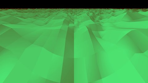 Flyover Flying Over Low Poly Lowpoly Green Terrain Hills Digital Land