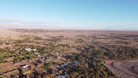 Drone view in San Pedro de Atacama. Chile