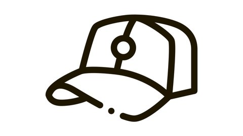Baseball Cap Hat Icon Animation