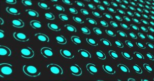 Defocused  pattern background with neon animated circles. 4K video motion graphic animation