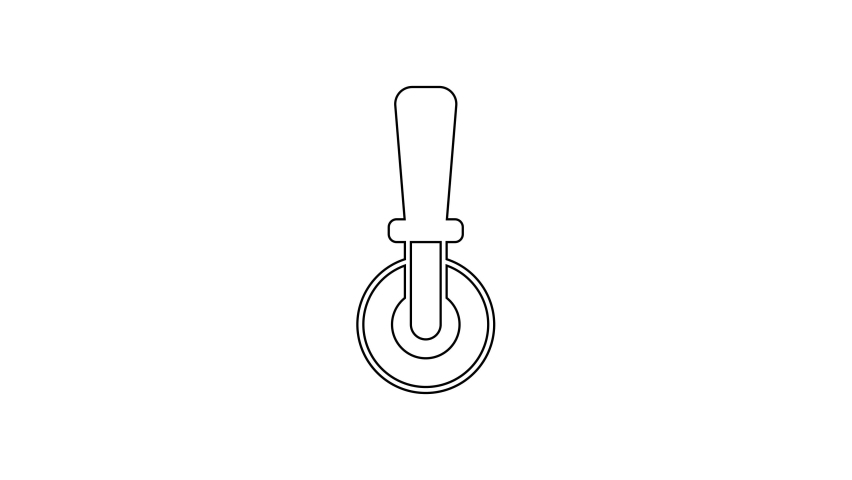 Black Line Pizza Knife Icon 스톡 동영상 비디오(100% 로열티 프리) 1074028373 | Shutterstock