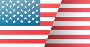 Animation of usa 4th of july text over american flag. patriotism and independence day celebration concept digitally generated video.