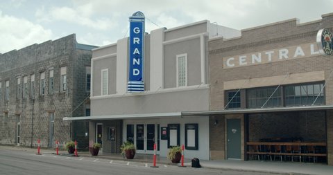 Yoakum , Texas , United States - 04 18 2021: The Grand Theater in Yoakum TX