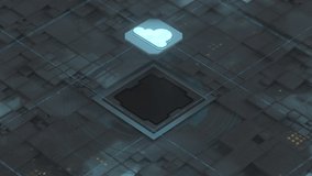 Chip and cloud computing, subject of science and technology, 3d rendering. - Powered by Shutterstock - Get 15% off with code: PIKWIZARD15