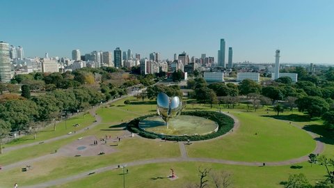 Ciudad de Buenos Aires , Buenos Aires , Argentina - 06 24 2018: Floralis Genérica, monument in Buenos Aires