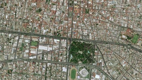Earth Zoom on Queretaro City - Mexico