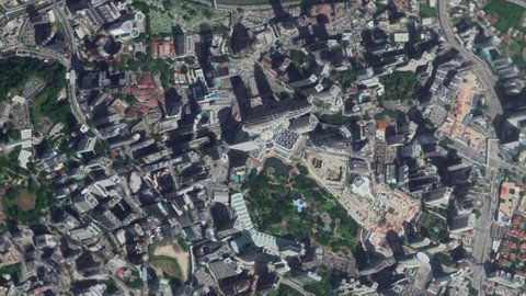 Earth Zoom on Kuala Lumpur City - Malaysia