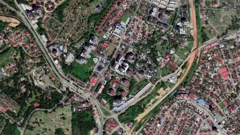 Earth Zoom on Johor Bahru City - Malaysia