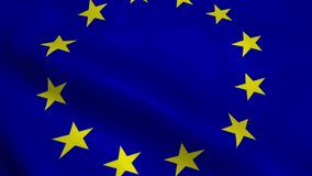 Video of Realistic European Union flag
