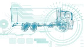 Animation of 3d car drawing, scope scanning and data processing. global technology, data processing and digital interface concept digitally generated video. - Powered by Shutterstock - Get 15% off with code: PIKWIZARD15