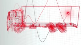 Animation of 3d car drawing, lines recording and data processing on grid. global technology, car industry, data processing and digital interface concept digitally generated video. - Powered by Shutterstock - Get 15% off with code: PIKWIZARD15