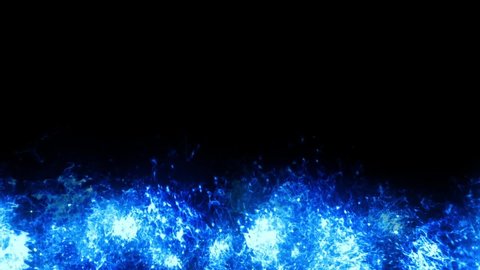 Blue Explosion Fire Particle Loop Animation Stock Footage Video (100% ...