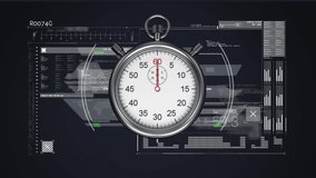 Animation of scopes scanning and data processing with stopwatch. global sports, competition technology and digital interface concept digitally generated video. - Powered by Shutterstock - Get 15% off with code: PIKWIZARD15