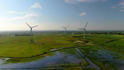 Wind turbine farm in County Wexford, Ireland.