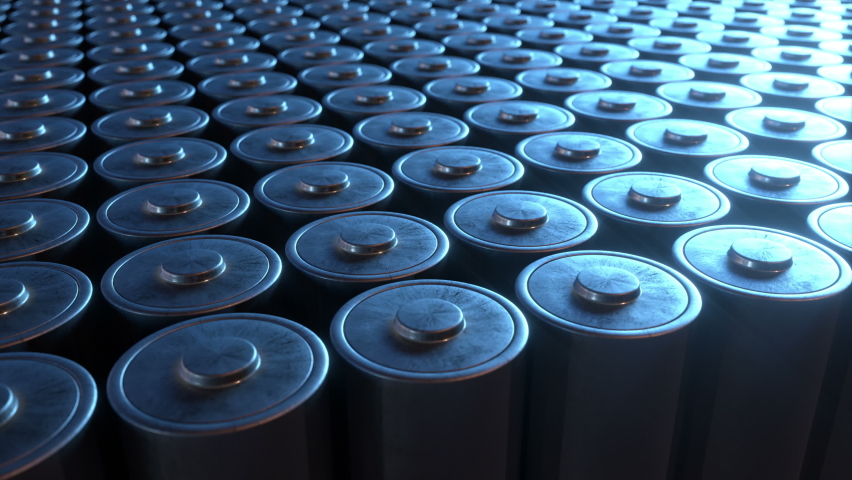 3D motion graphics, concept of battery recycling, renewable energy. | Shutterstock HD Video #1074211112