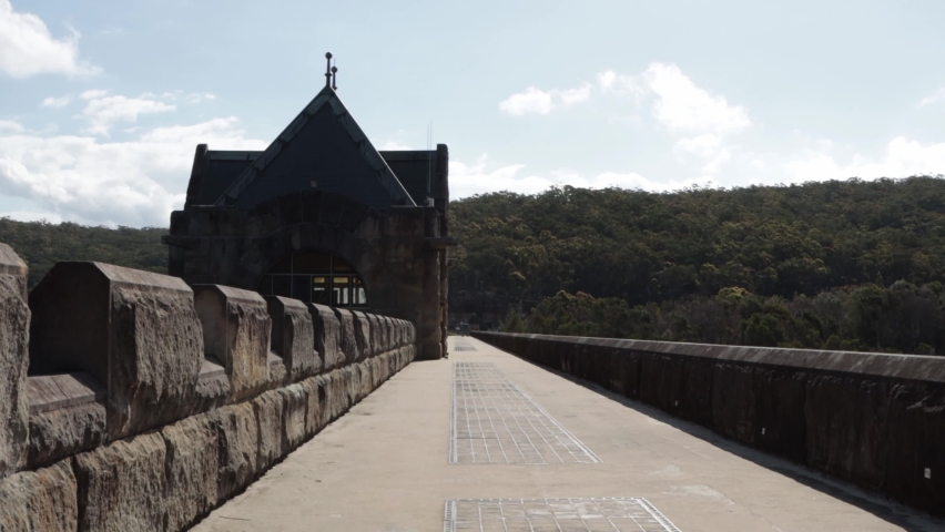 Historical Building located on top of the dam wall. Cataract Dam Sydney Australia
