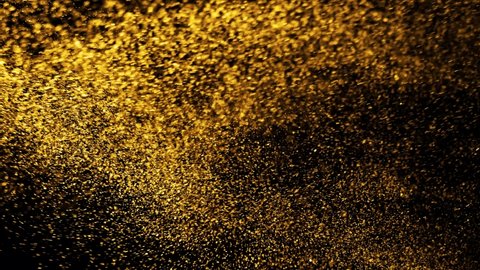 Gold particles intersecting in the center 4K 30 fps