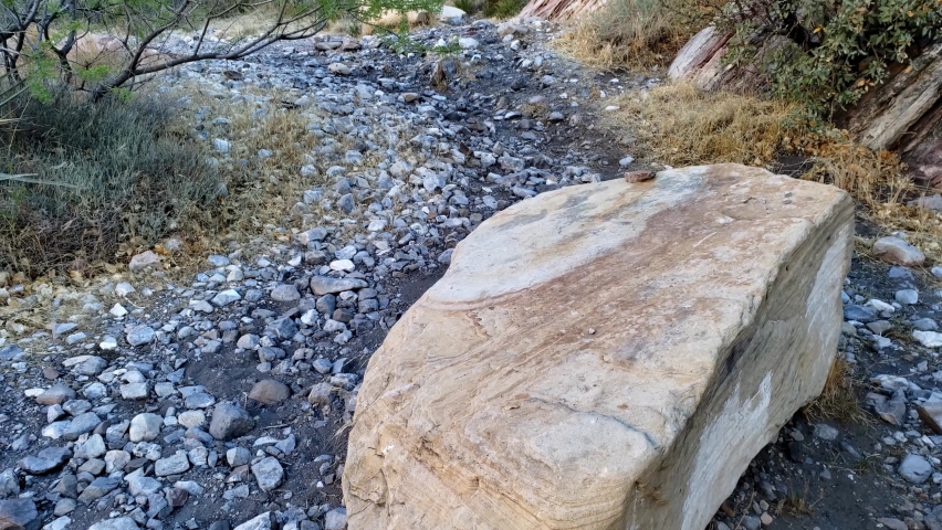Canyon walls in a vertical panorama
