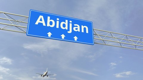Modern airplane arrives to Abidjan