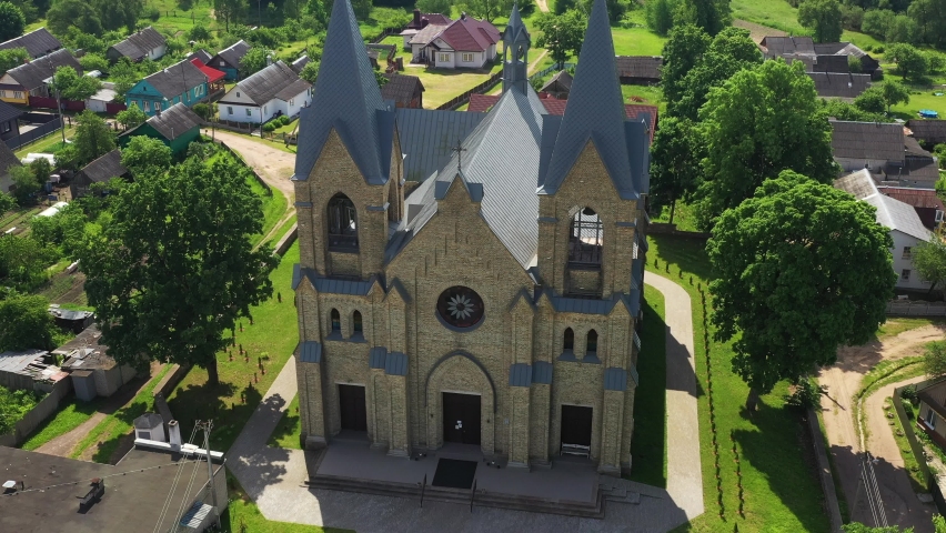 Catholic Church of St. Dominic and St. Mary the Virgin in Rakov.Belarus