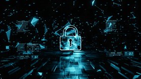 Padlock of Cyber Security Digital Data, Big data Network Protection, and Analysis, Future Technology  Background Concept. - Powered by Shutterstock - Get 15% off with code: PIKWIZARD15
