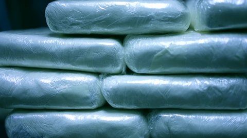 Cocaine Bags Seized At Airport Security, Illegal Drug Deal 4K