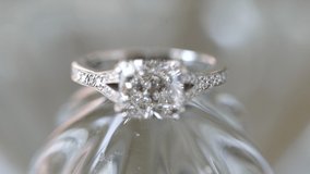 Flawless Brilliant Diamond ring with real Sparkles and focus movements - Powered by Shutterstock - Get 15% off with code: PIKWIZARD15