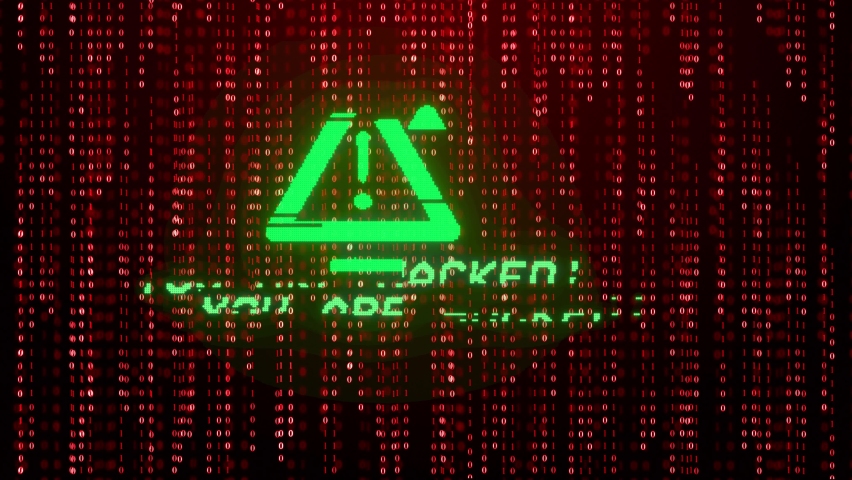 Glitching Warning Logo - Stock Video