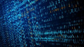 4K 3D Flowing Data Futuristic big data information technology Loop Animation. Abstract visual of binary data for digital system. download, data cyber numeral digit, code programming, hud interface. - Powered by Shutterstock - Get 15% off with code: PIKWIZARD15