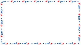 Happy 4th of July USA Independence Day text moving border motion graphic animation,Happy 4th of july concept animation.