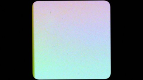 Color Shift Videocassette Recorder, VCR. 8mm 16mm 35mm Square Film Frame VHS defects, artifacts and noise. Flickering tape cassette. Static TV noise. Retro vintage background for Overlay.