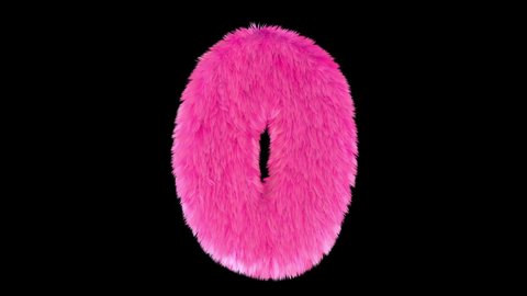 Pink Fur Number Zero 3d Animated Stock Footage Video (100% Royalty-free ...