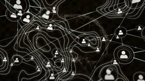 Animation of human brain spinning with topographic map lines and network of connections. global science, networks, technology and connections concept digitally generated video. - Powered by Shutterstock - Get 15% off with code: PIKWIZARD15