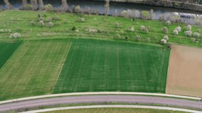 Drone video over the Neckar near Heilbronn