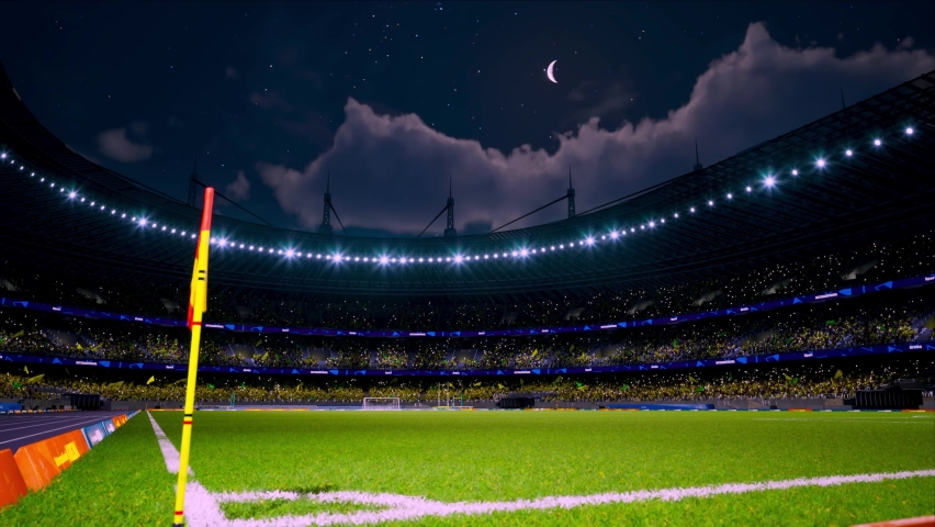 Fireworks In Soccer Stadium With Stock Footage Video 100 Royalty Free Shutterstock