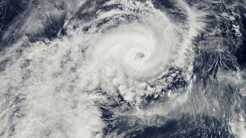 Hurricane storm, tornado, satellite view. Beautiful epic stunning views of the Hurricane from Outer Space. Nasa Time lapse. 