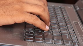 Business Laptop Keyboard Typing 4k clip