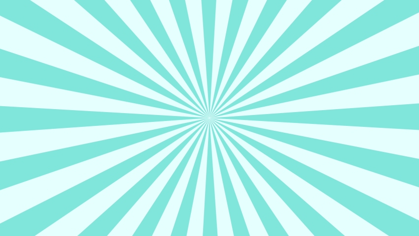 Abstract blue lagoon rays background. Sunburst graphic design. 2D animation