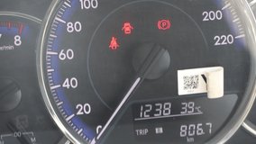 Car speed meter indications 4k clip