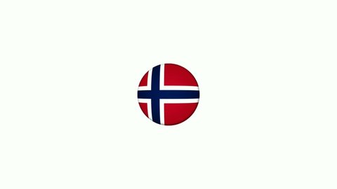 Lampung, Indonesia - June 20th 2021.  Norwegian Country flag animation
